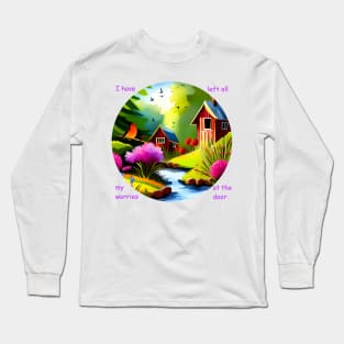 Relaxation and sleep mantra Long Sleeve T-Shirt